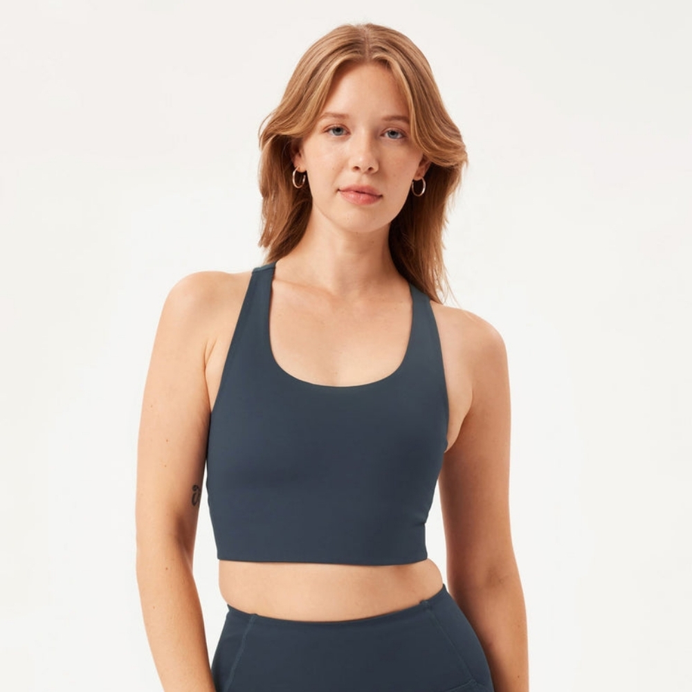 Girlfriend Collective Midnight Paloma Racerback Bra